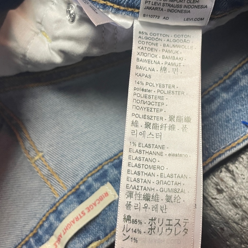 Levi’s Ribcage Straight Ankle Buttonfly Denim Jeans Size 28. - Picture 7 of 10